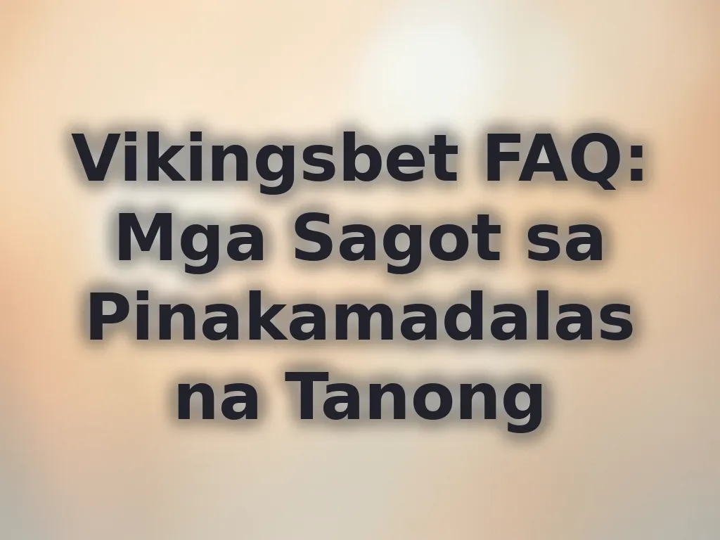 Vikingsbet common questions